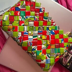 Colorful Woven Clutch